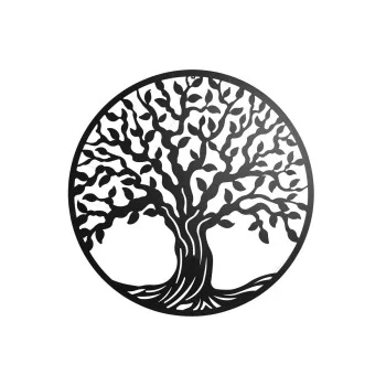 Wall Decoration Home ESPRIT Black Tree Cottage 100 x 1 x...