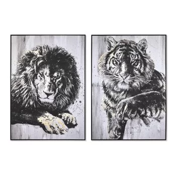 Painting DKD Home Decor 103 x 4,5 x 143 cm Tiger Colonial...