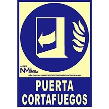 Sign Normaluz Puerta cortafuegos cerrar después de...