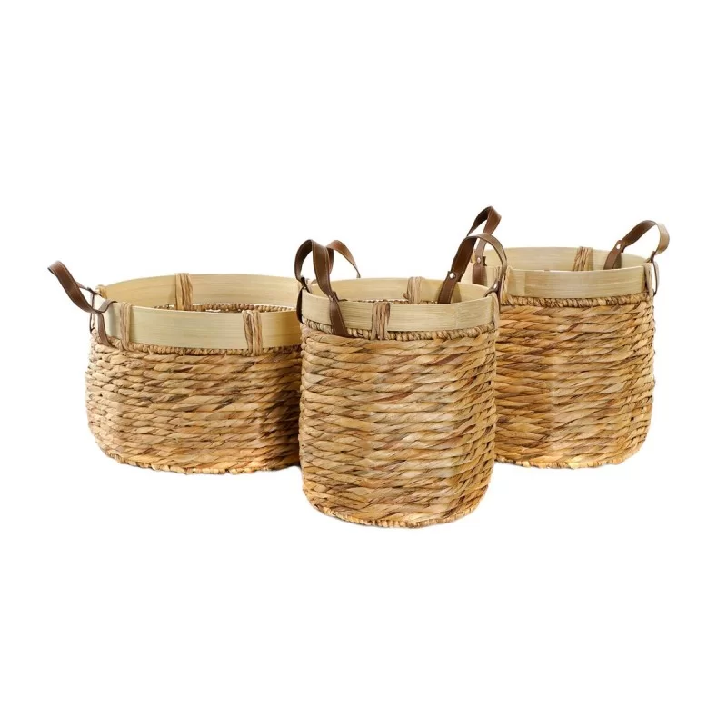 Basket set DKD Home Decor Bamboo Tropical 40 x...