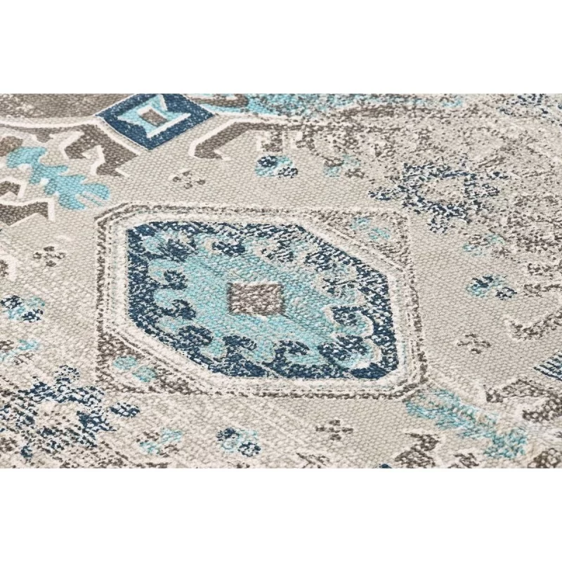 Carpet DKD Home Decor Aged finish Blue Cotton...