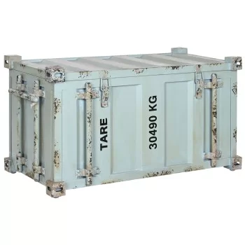 Chest Home ESPRIT Turquoise Metal Vintage 89 x 41,5 x...