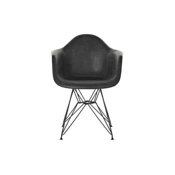 Chair with Armrests DKD Home Decor Dark grey Metal 64 x 59 x 84 cm