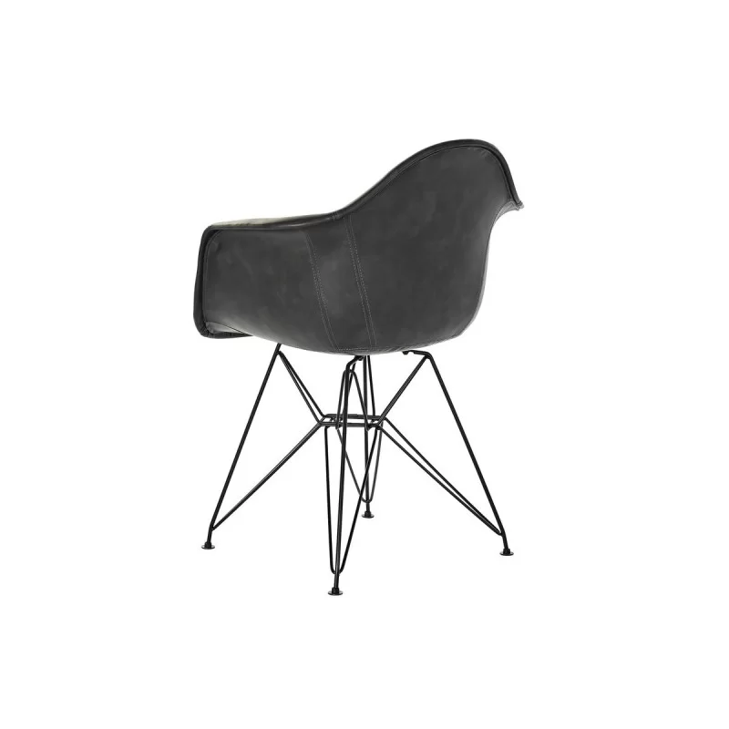 Chair with Armrests DKD Home Decor Dark grey...