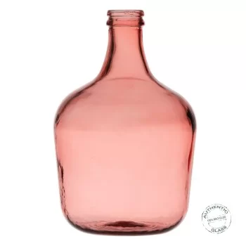 Decorative container Pink recycled glass 27 x 27 x 42 cm 2