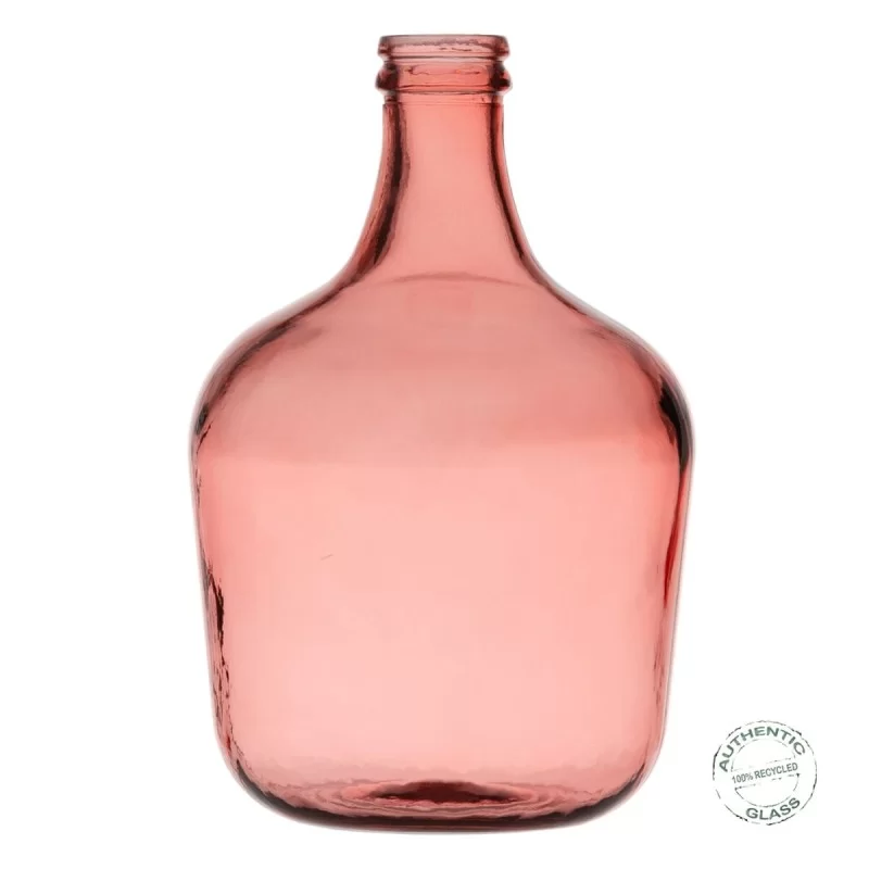 Decorative container Pink recycled glass 27 x...