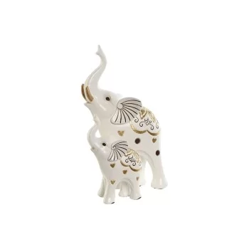 Decorative Figure Home ESPRIT White Golden Elephant...