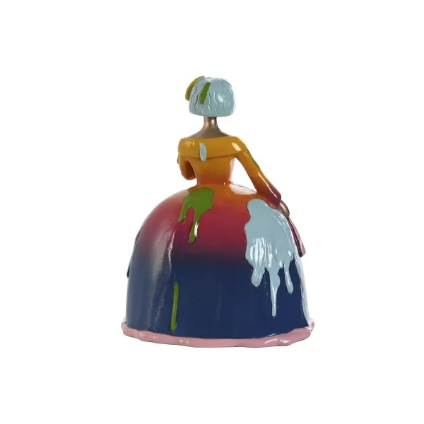 Decorative Figure Home ESPRIT Multicolour Lady 17 x 13 x 21 cm (3 Units)