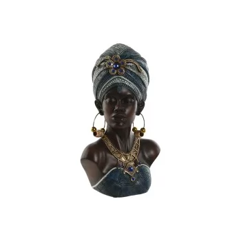 Decorative Figure Home ESPRIT Blue Black Golden African...