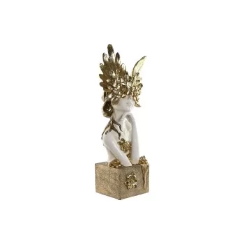 Decorative Figure Home ESPRIT White Golden Lady 20 x 17 x...