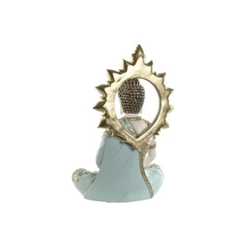 Decorative Figure Home ESPRIT Turquoise Golden Buddha... 2