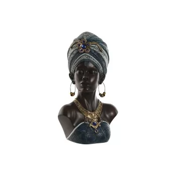 Decorative Figure Home ESPRIT Blue Black Golden African...
