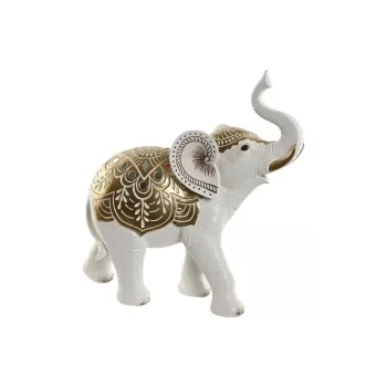 Decorative Figure Home ESPRIT White Golden Elephant 31 x...