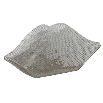 Decorative Figure Home ESPRIT Silver Lips 33 x 11 x 14 cm 2