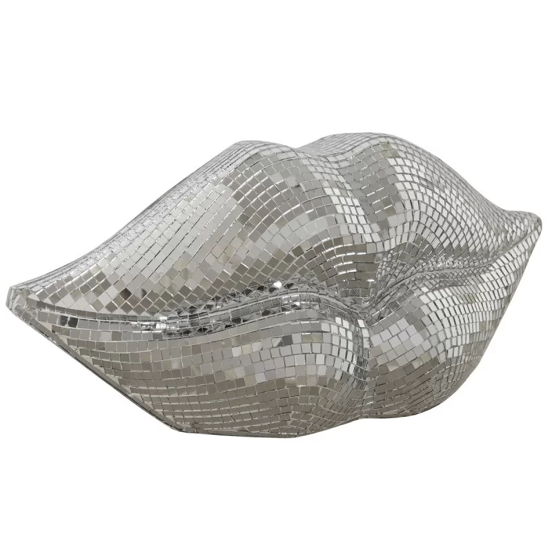 Decorative Figure Home ESPRIT Silver Lips 33 x...