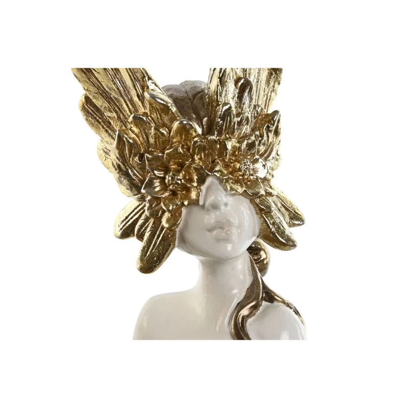 Decorative Figure Home ESPRIT White Golden 23 x...