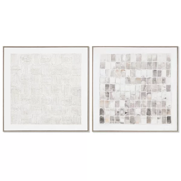 Painting Home ESPRIT Abstract Urban 82,2 x 4,5 x 82,2 cm (2 Units)