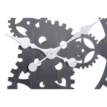 Wall Clock DKD Home Decor Black Natural Iron Plastic MDF... 2