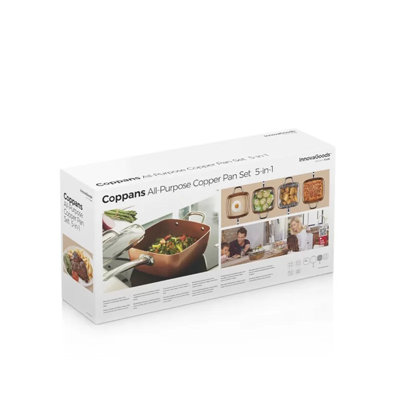 All-Purpose Copper Pan Set 5 in 1 Coppans...