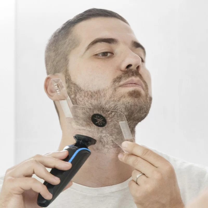 Hipster Barber Beard Template for Shaving...