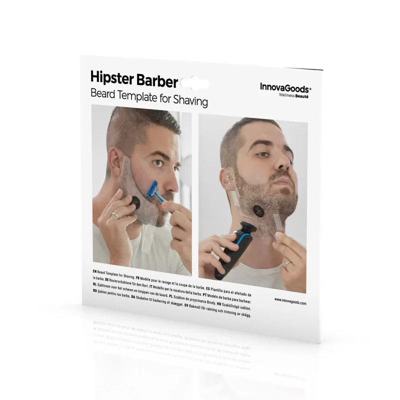 Hipster Barber Beard Template for Shaving...
