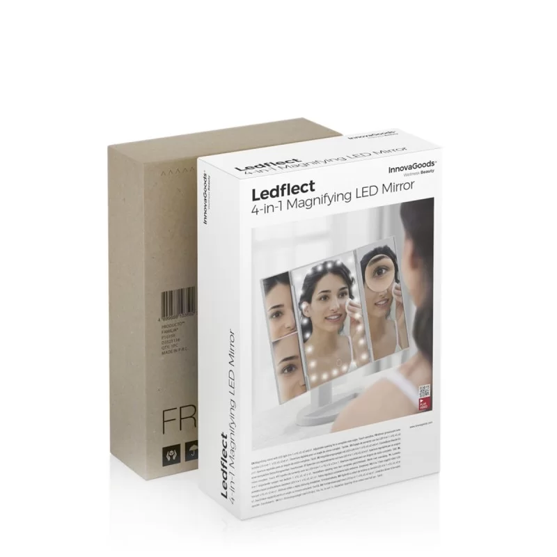 Magnifying Mirror with LED 4-in-1 Ledflect...