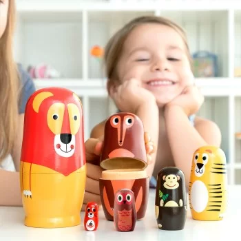 Matryoshka Wooden Animal Figures Funimals InnovaGoods 11...