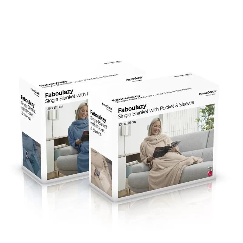 Single Sleeved Blanket with Central Pocket...