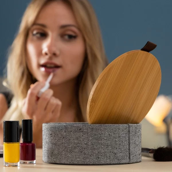 Bamboo Organiser Jewellery Box with Mirror Mibox InnovaGoods