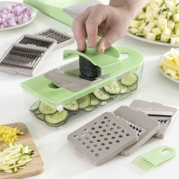 7 in 1 vegetable cutter, grater and mandolin with recipes... 2