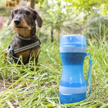 2-in-1 bottle with water and food containers for pets...