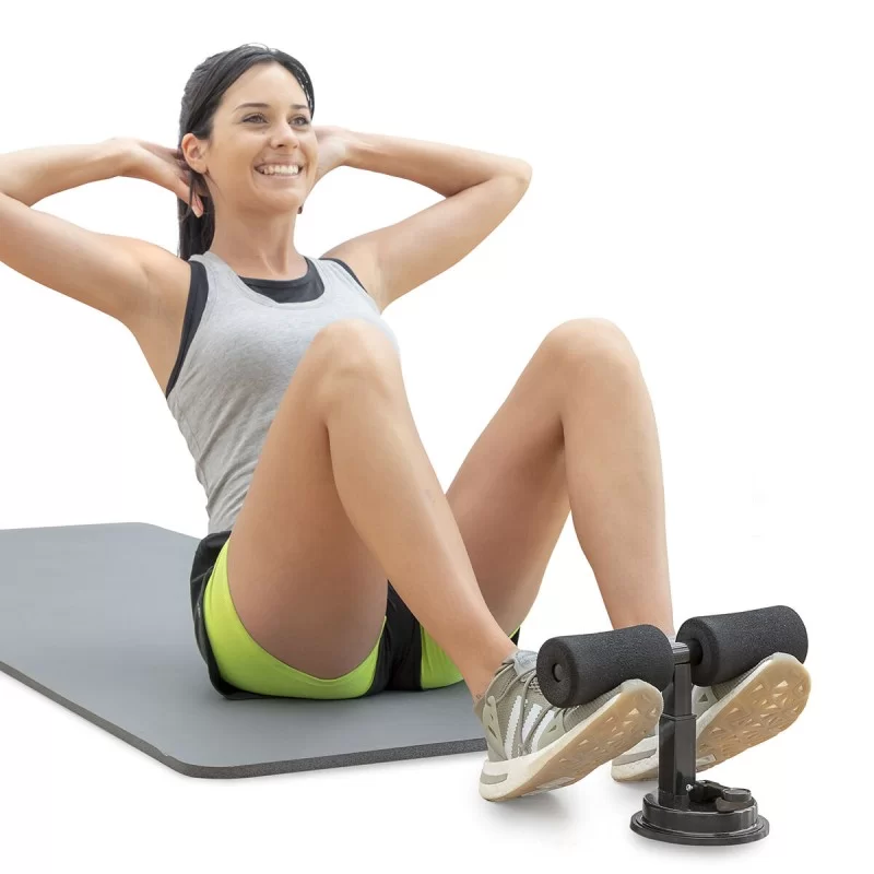 Sit-up Bar for Abdominals with Suction Pad and...