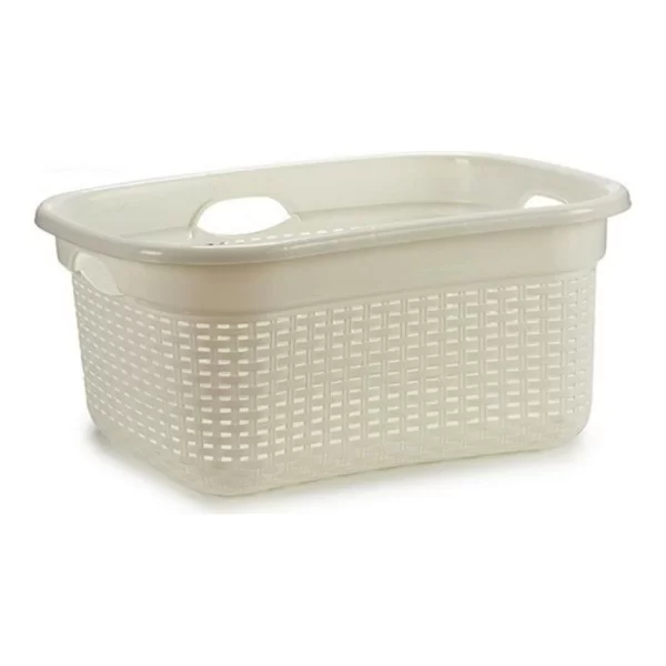 Basket 986485 42,5 x 25,5 x 63,5 cm White Plastic 25 L