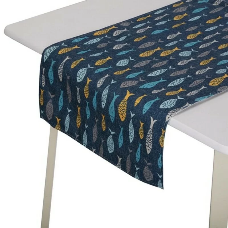 Table Runner Versa Blue Bay Polyester (44,5 x...