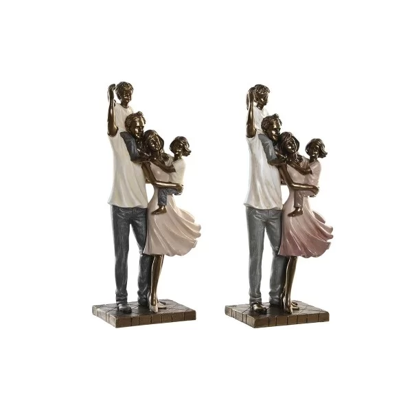 Decorative Figure DKD Home Decor 14 x 8,5 x 29,5 cm Multicolour Family (2 Units)
