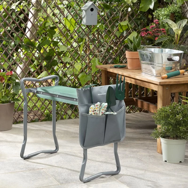 3-in-1 Folding Garden Seat with Bag for Tools...