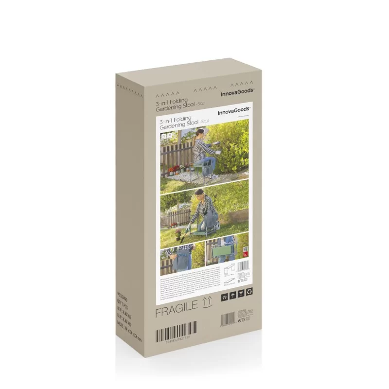 3-in-1 Folding Garden Seat with Bag for Tools...