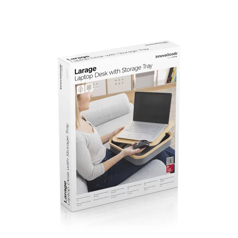 Portable Laptop Desk with Storage Tray Larage...