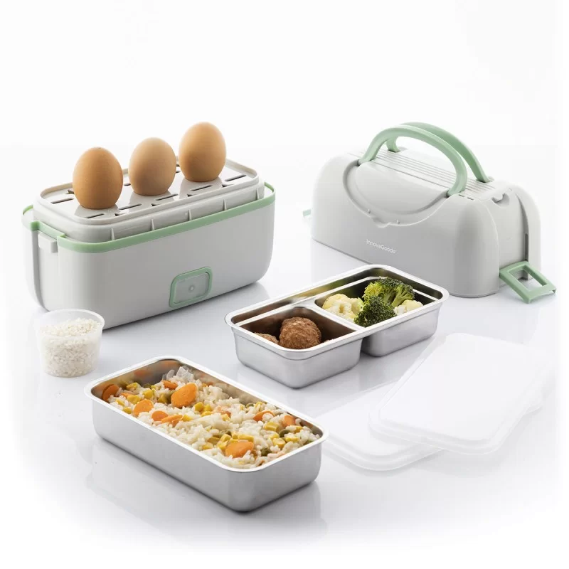 3-in-1 Electric Steamer Lunch Box with Recipes...