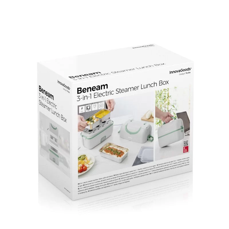 3-in-1 Electric Steamer Lunch Box with Recipes...