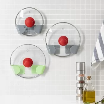 Set of 3 Adhesive Holders for Saucepan Lids Smarack...