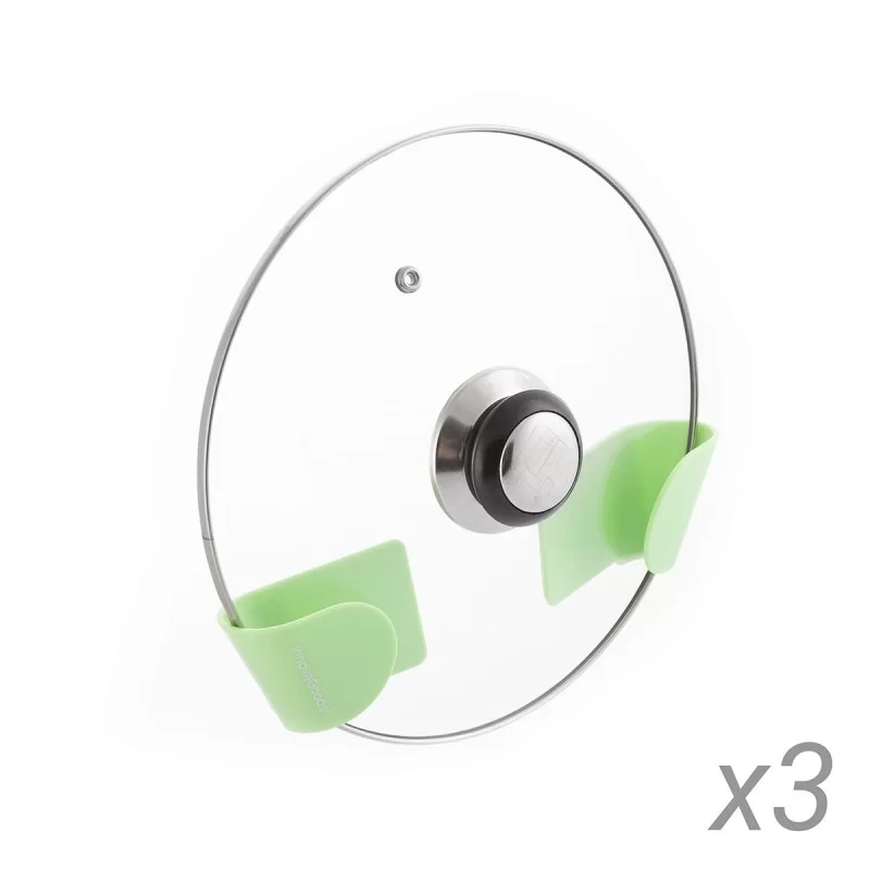 Set of 3 Adhesive Holders for Saucepan Lids...