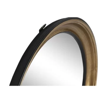 Wall mirror Home ESPRIT Black Golden Resin Mirror... 2