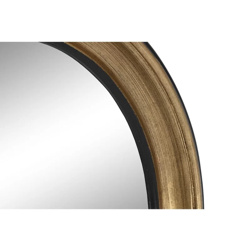 Wall mirror Home ESPRIT Black Golden Resin...