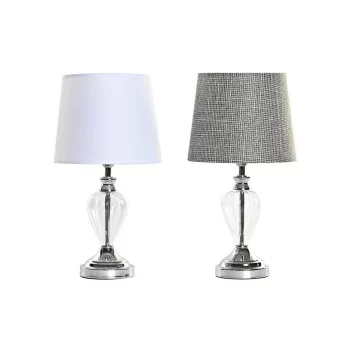 Desk lamp Home ESPRIT White Grey Metal Crystal 20 x 20 x...
