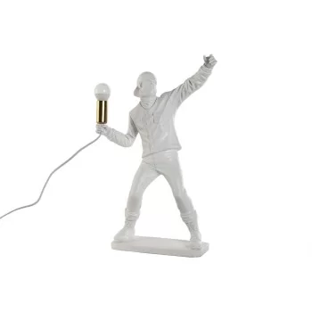 Desk lamp Home ESPRIT White Golden Resin 220 V 32 x 13 x...