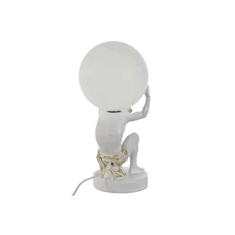 Desk lamp Home ESPRIT White Golden Resin...
