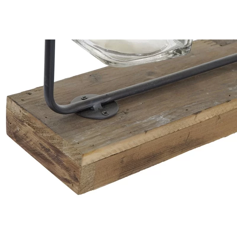 Vase DKD Home Decor Black Natural Metal Crystal...