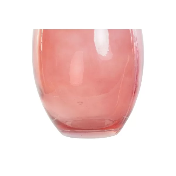 Vase DKD Home Decor Black Red Navy Blue Tempered Glass 14 x 14 x 30 cm (3 Units)