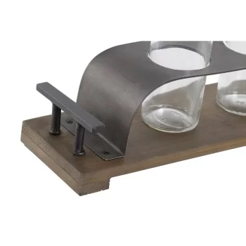 Vase DKD Home Decor Brown Black Metal Crystal 45 x 11 x... 2